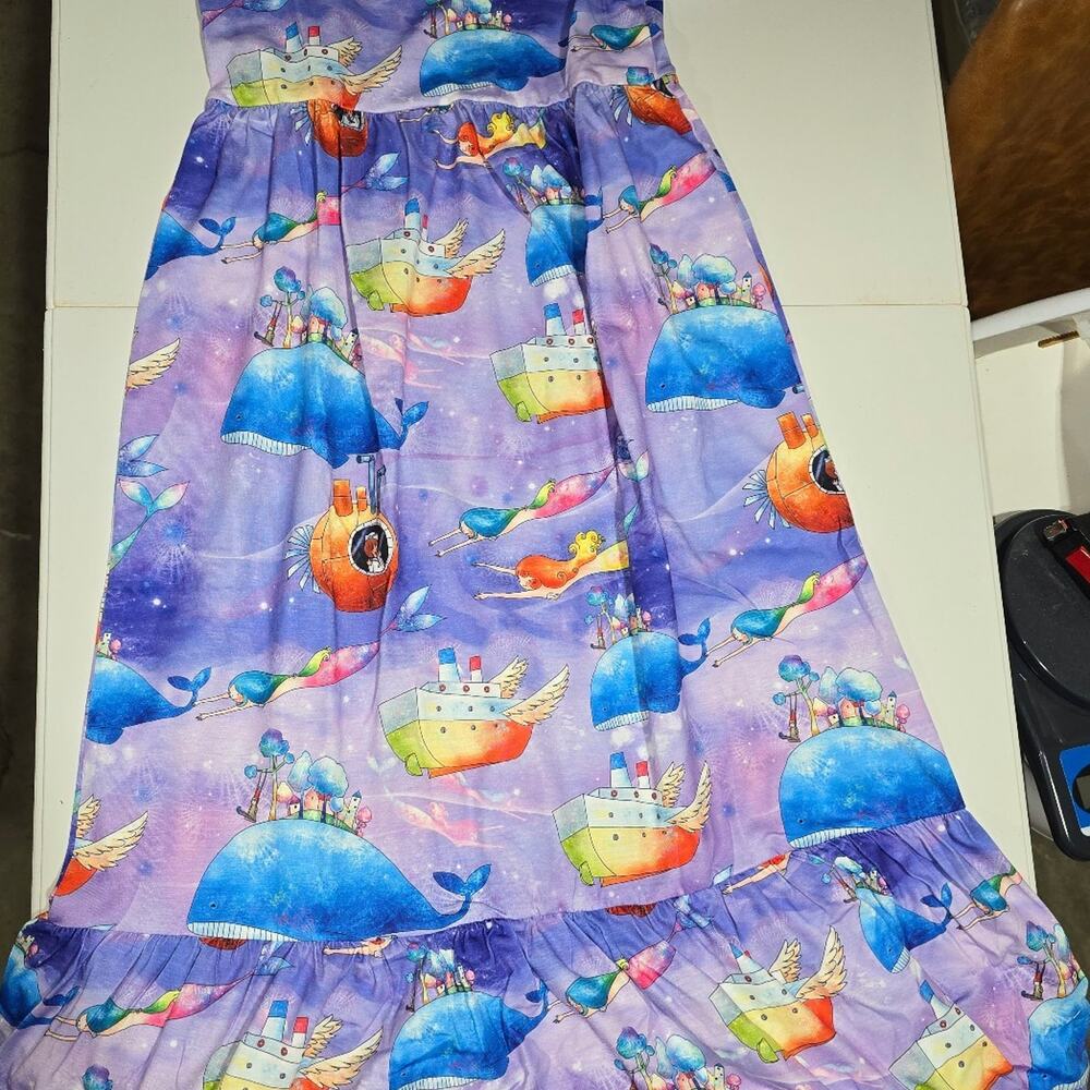 Bonnie Billy NWT Mermaid pattern long dress size 8/9 years old